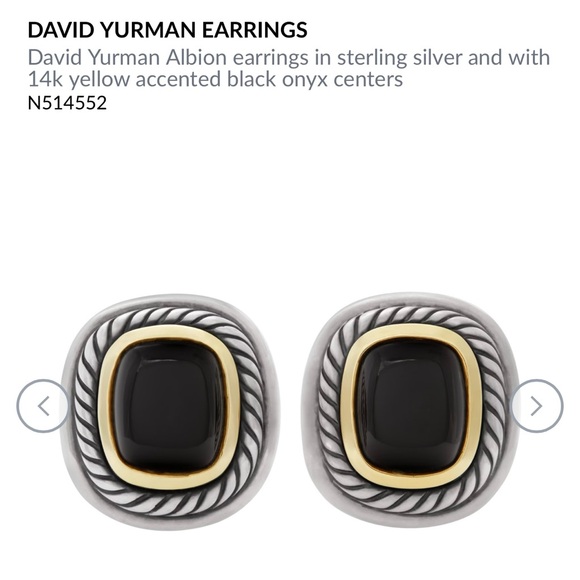 David Yurman Abion Black Onyx Earrings